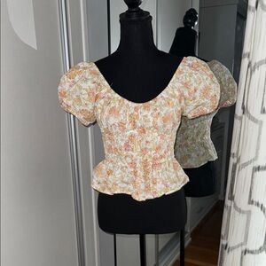 Floral Puff Sleeve Top